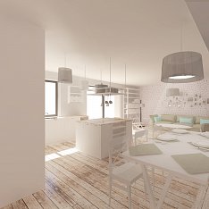 LIVING SPACE + KITCHEN